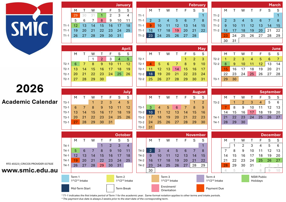 Academic Calendar 2026