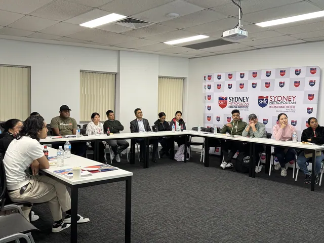 Students and staff at a SMIC orientation session — photo 12