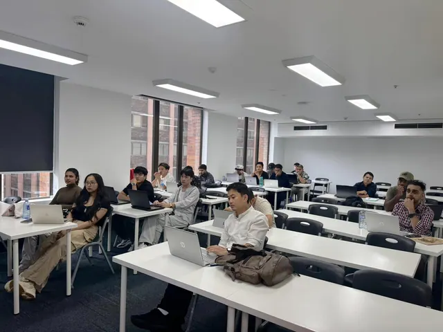 Students attending a special lecture session at SMIC — photo 1