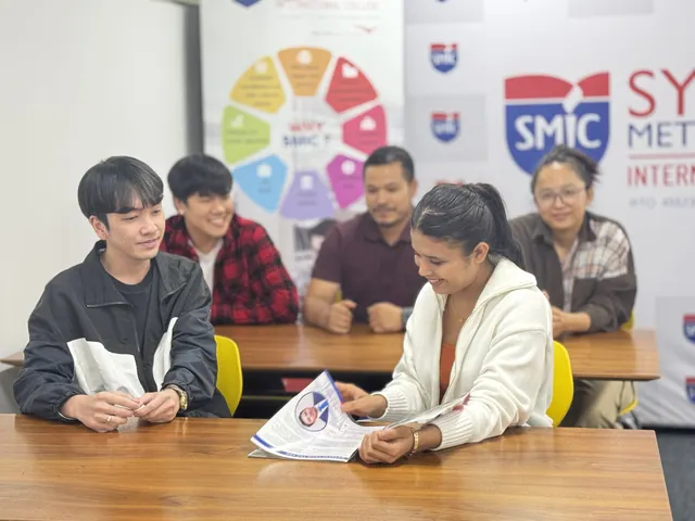 SMIC students and staff posing for a group photo — photo 4