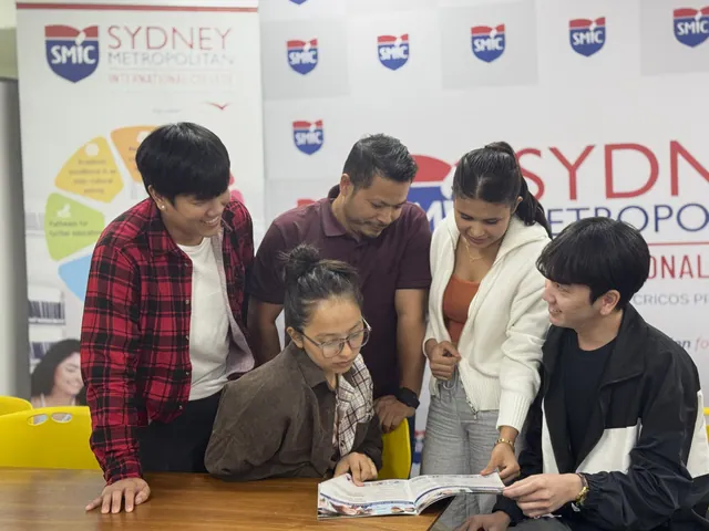 SMIC students and staff posing for a group photo — photo 24